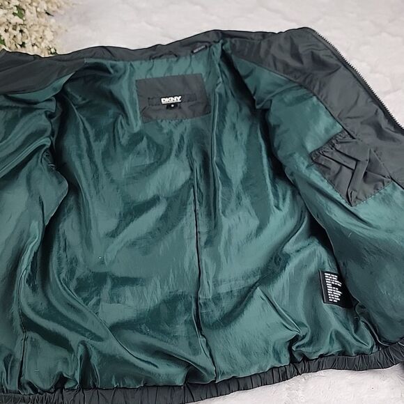 ‎DKNY Down Puffer Winter Coat Women's Small Green - Picture 8 of 10